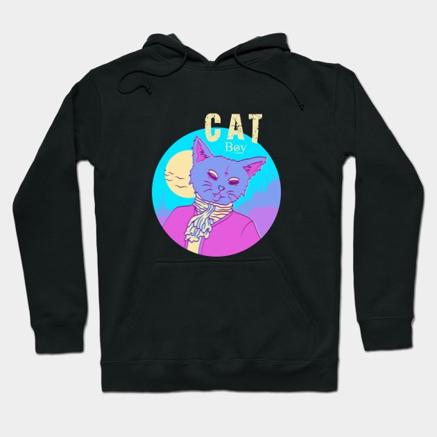 CAT BOY, Band Merchandise, Skate Design, Cat design Hoodie by Ancient Design